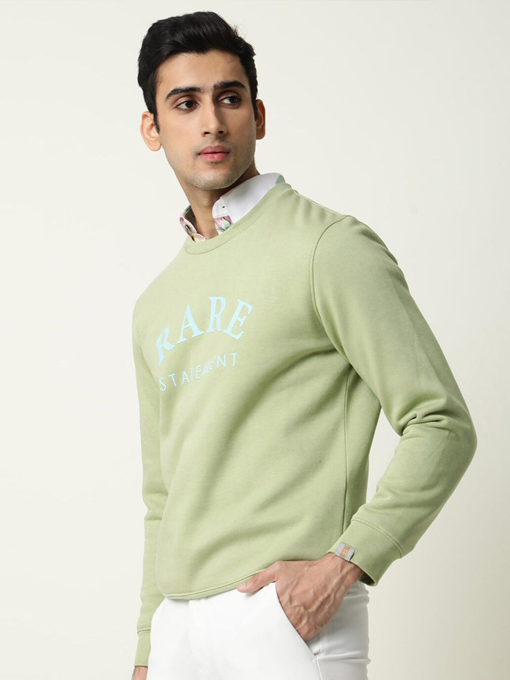  RARE RABBIT Men Green Printed Sweatshirt
