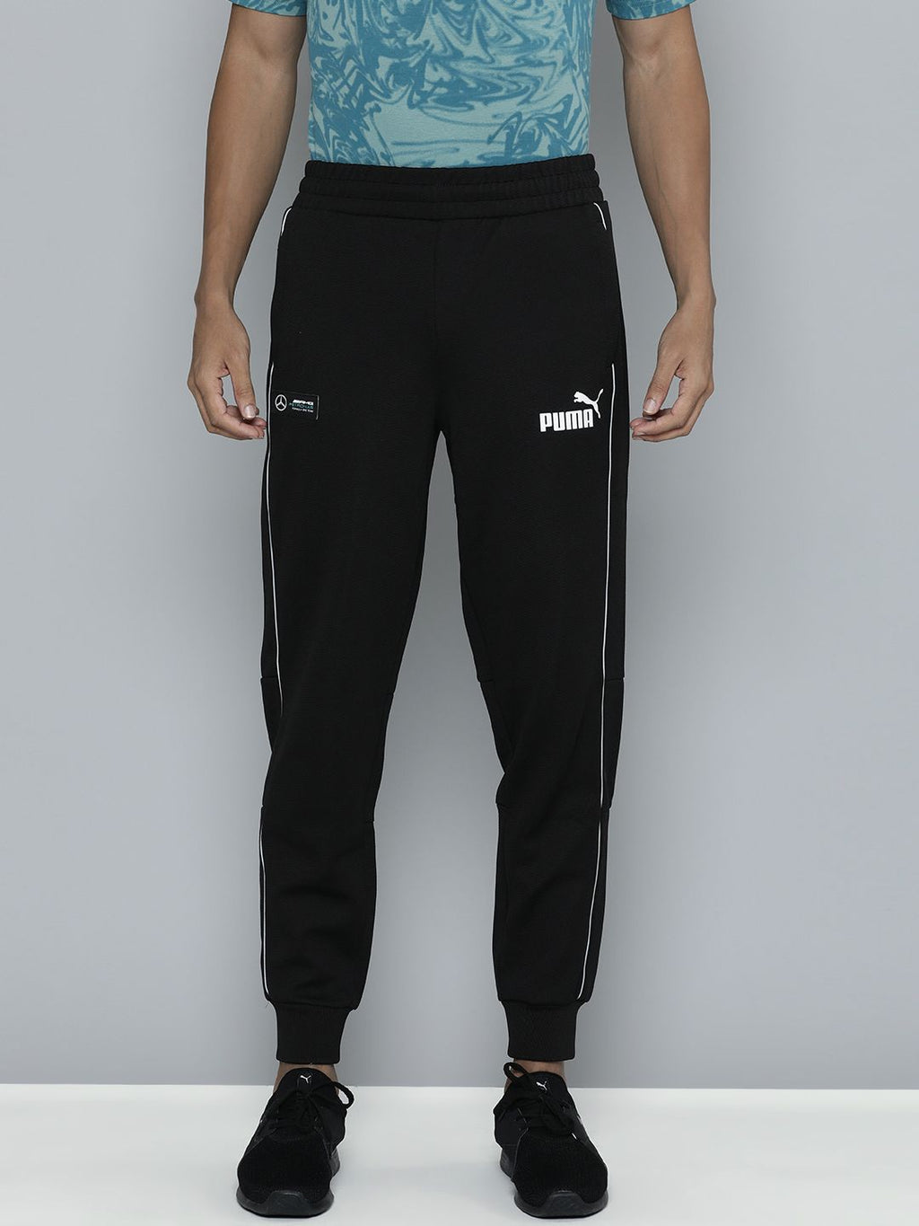  PUMA Motorsport Mercedes AMG Petronas SDS Logo Printed DryCELL Motor Regular Fit Joggers