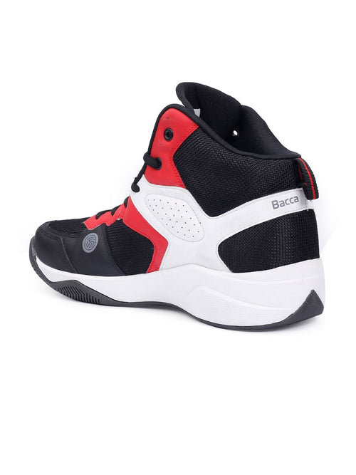 Bacca Bucci Men Black High-Top Basketball Shoes