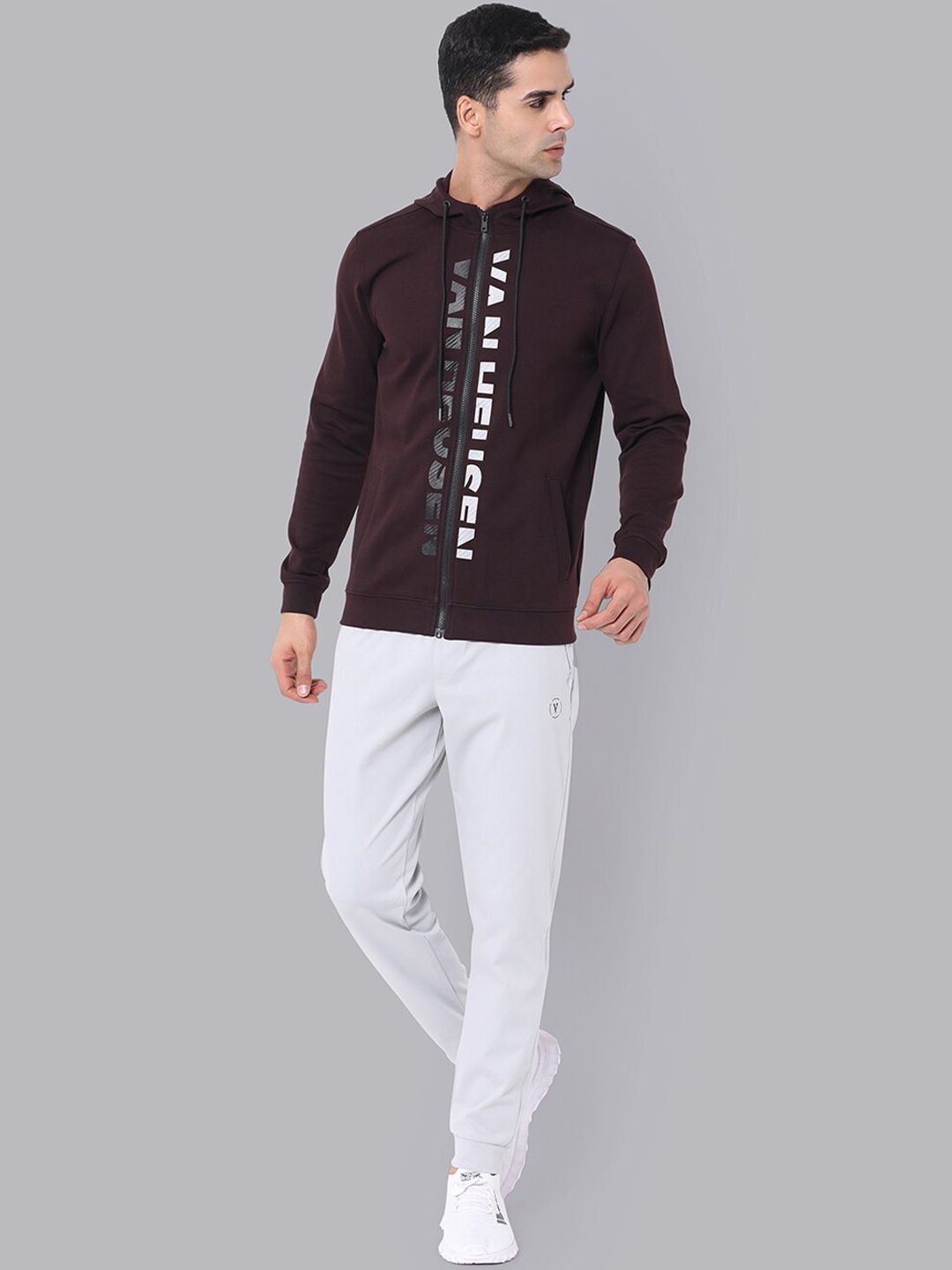  Van Heusen Flex Men Mid-Rise Slim Fit Cotton Joggers