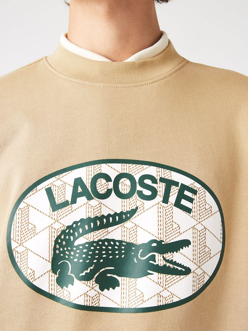  Lacoste Men Printed Cotton Round Neck Sweatshirt
