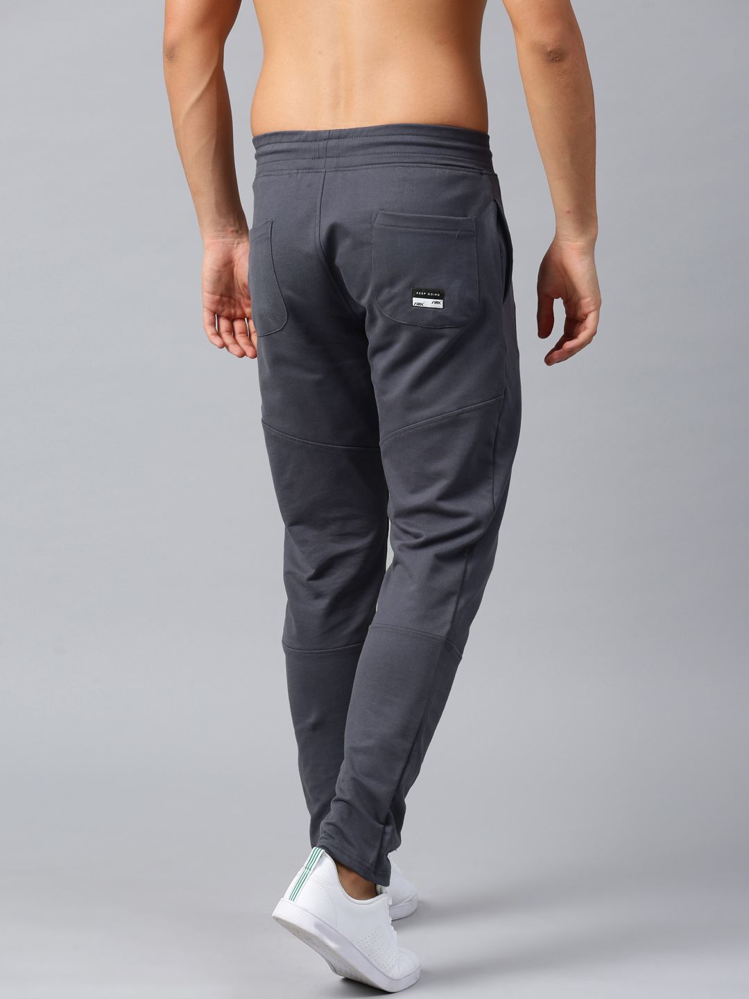  HRX Active By Hrithik Roshan Grey Solid Track Pants