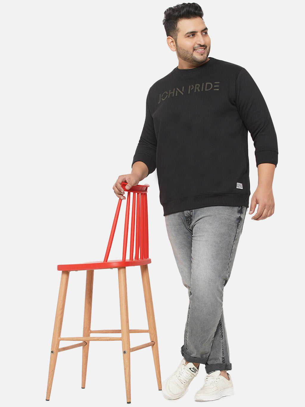  John Pride Men Plus Size Printed Sweatshirt