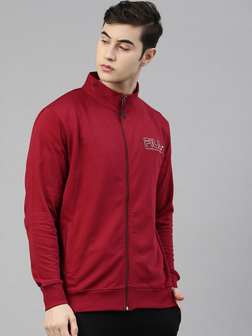  FILA Men Red Printed Kasper Sweatshirt