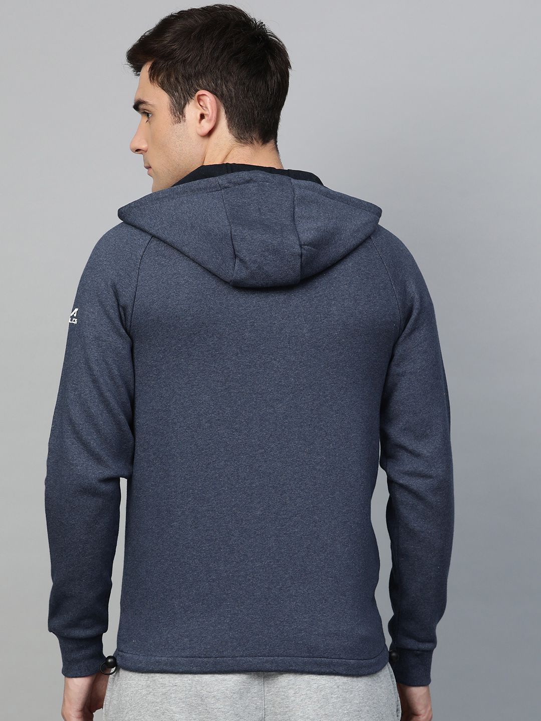  Alcis Men Blue Colourblocked Hooded Sweatshirt