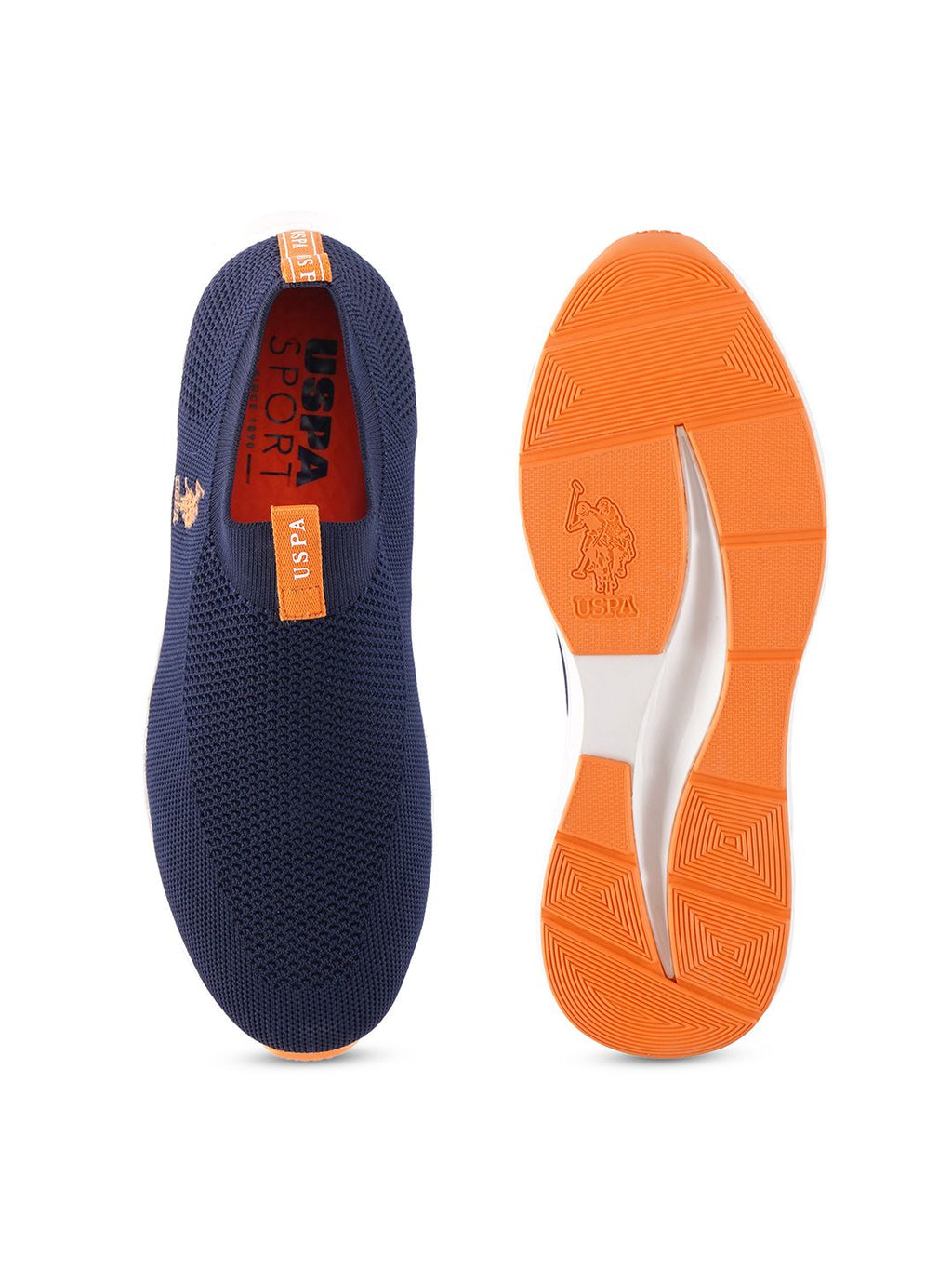 U.S. Polo Assn. U S Polo Assn Men Navy Blue Flyknit Textile Walking Shoes