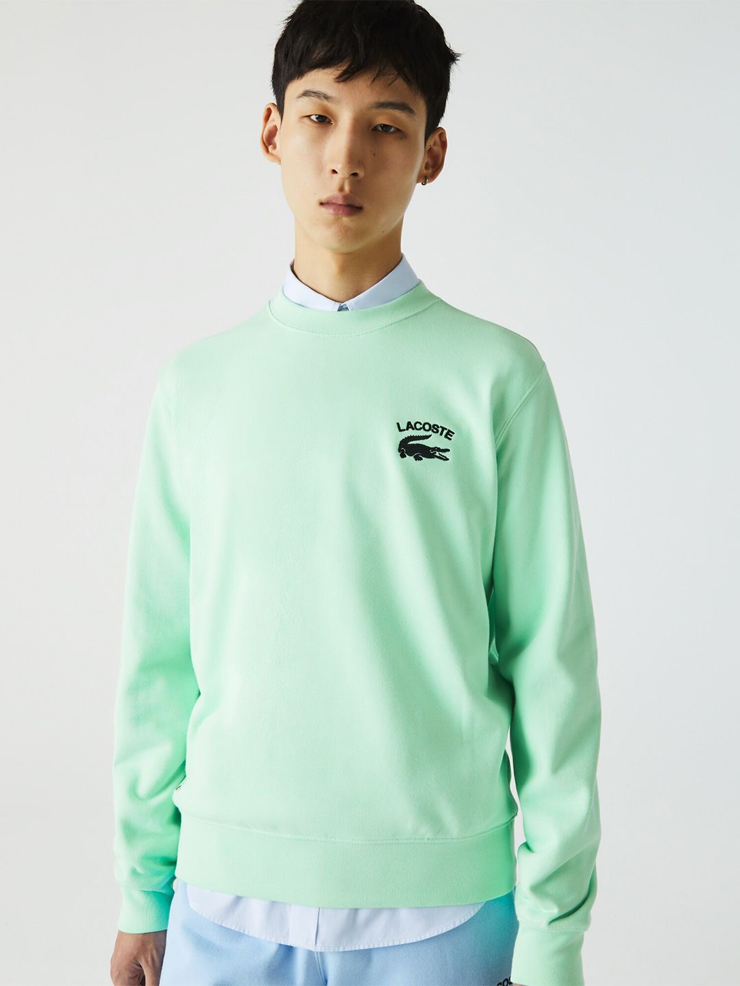  Lacoste Men Cotton Round Neck Sweatshirt