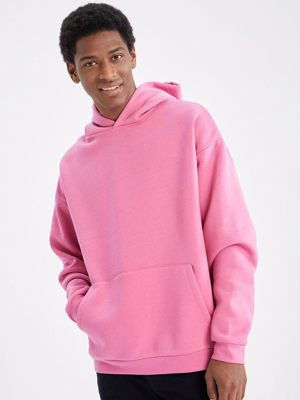  DeFacto Men Pink HoodedSweatshirt