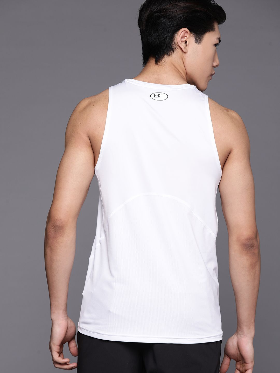  UNDER ARMOUR Brand Logo Print Detail Slim Fit Heat Gear Fitted Tank T-shirt