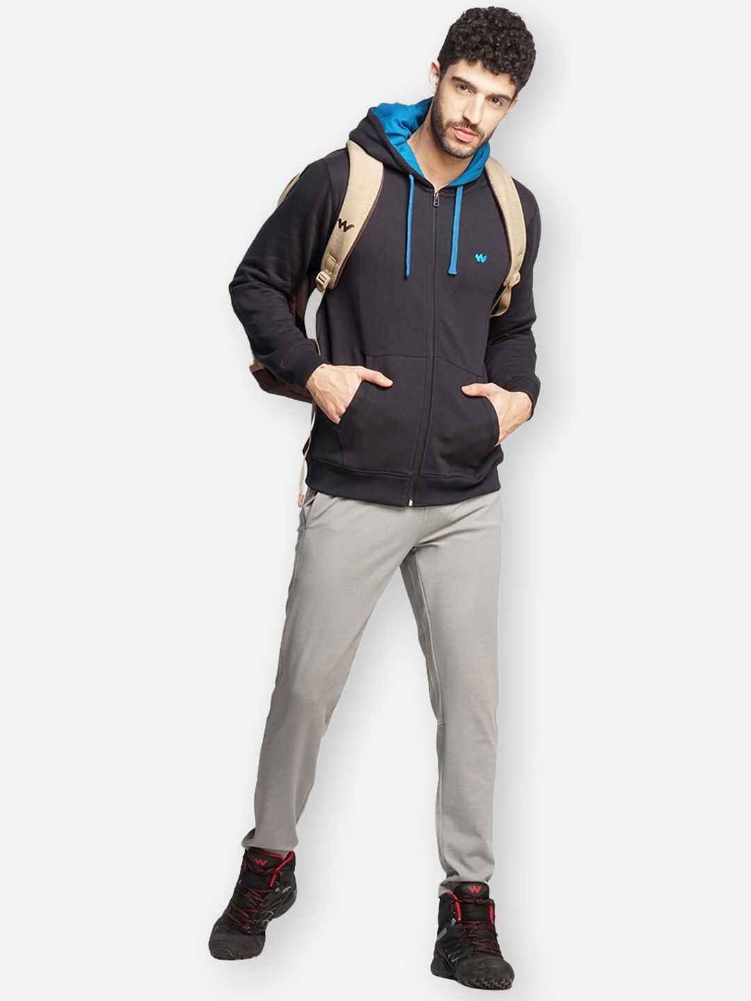  Wildcraft Front-Open Hooded Sweatshirt