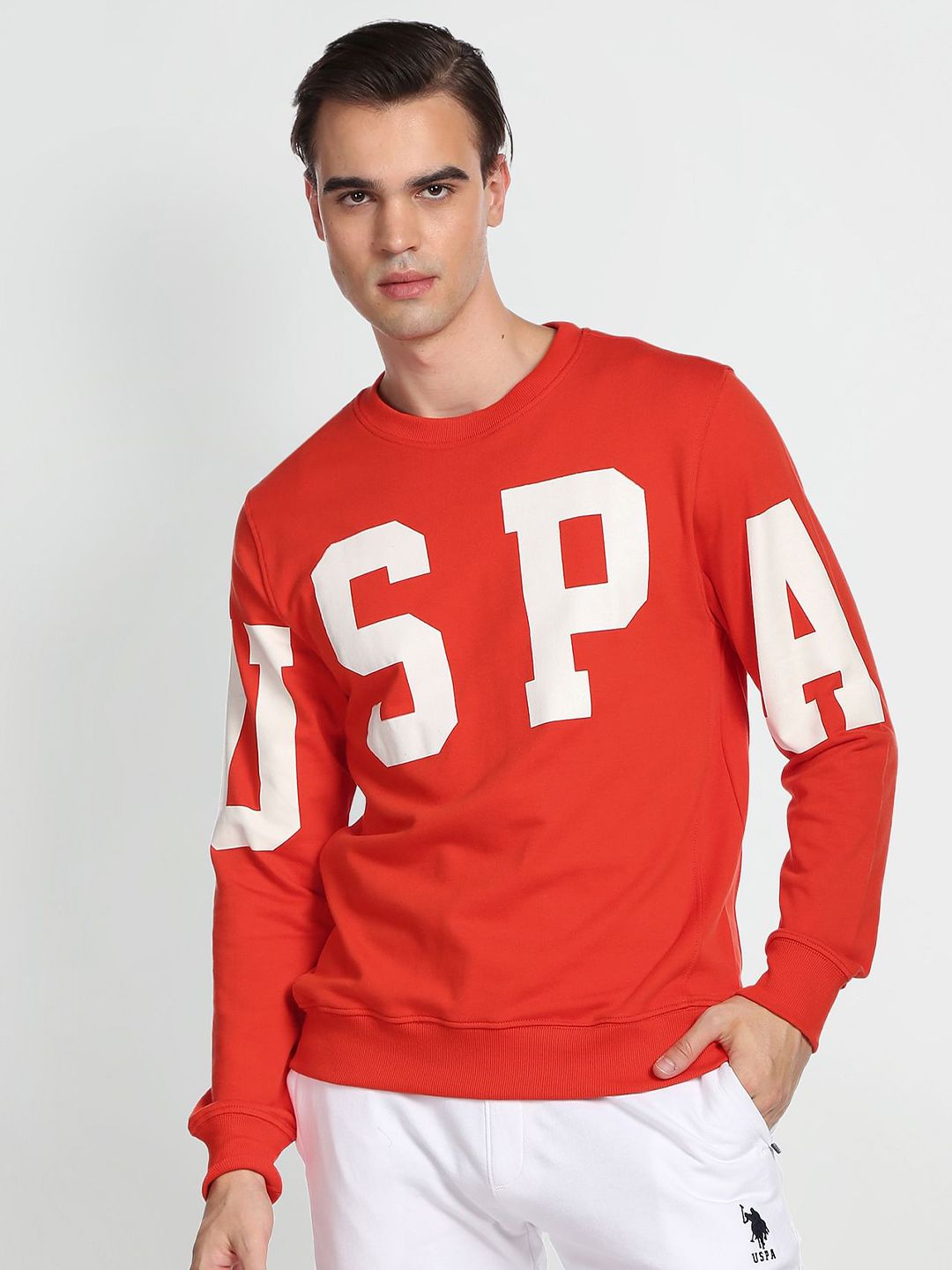 U.S. Polo Assn. Denim Co. Printed Pure Cotton Sweatshirt
