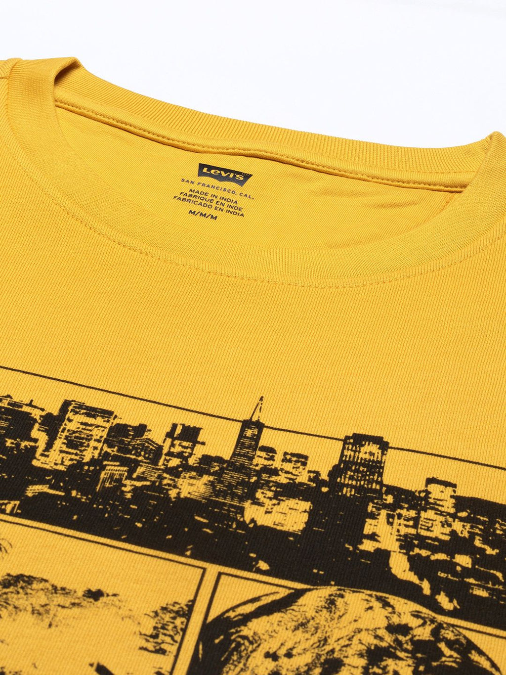  Levis Men Yellow Printed Pure Cotton Sweatshirt