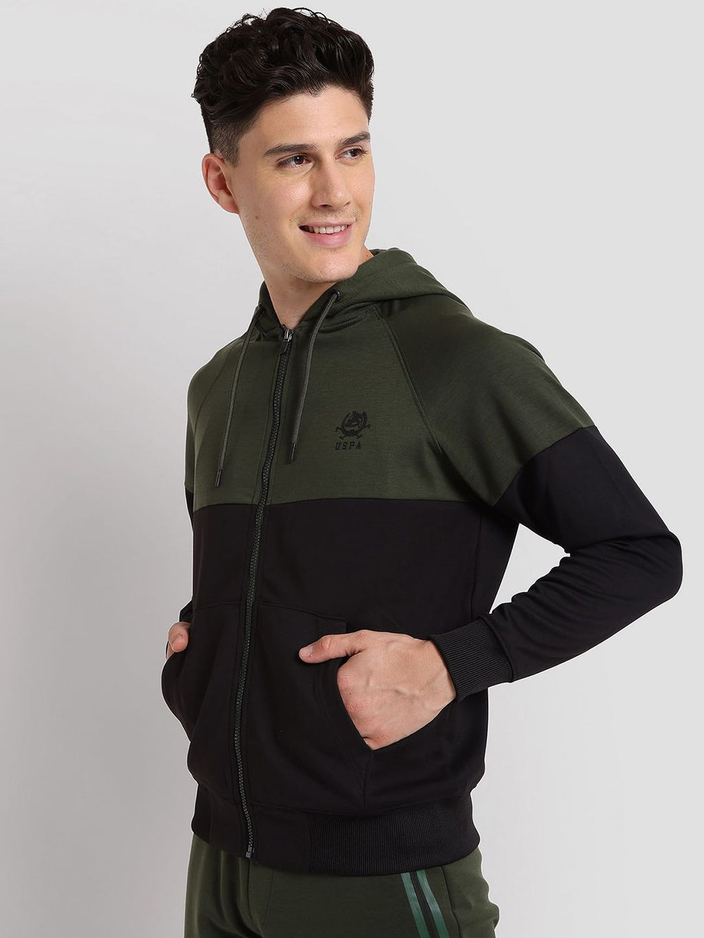  U.S. Polo Assn. Colourblocked Performance Hoodie Sweatshirt