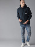  The Roadster Lifestyle Co Men Navy Blue Solid Hooded Sweatshirt
