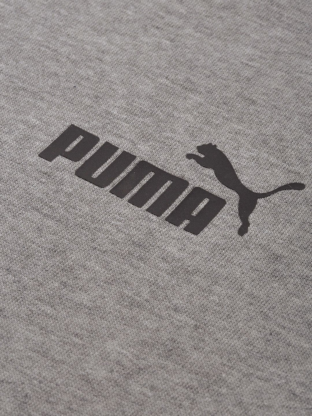  Puma Men Grey Solid Essential Pullover Sweatshirt With Logo Print