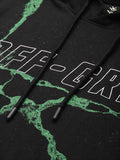  WROGN Men Black Printed Hooded Sweatshirt