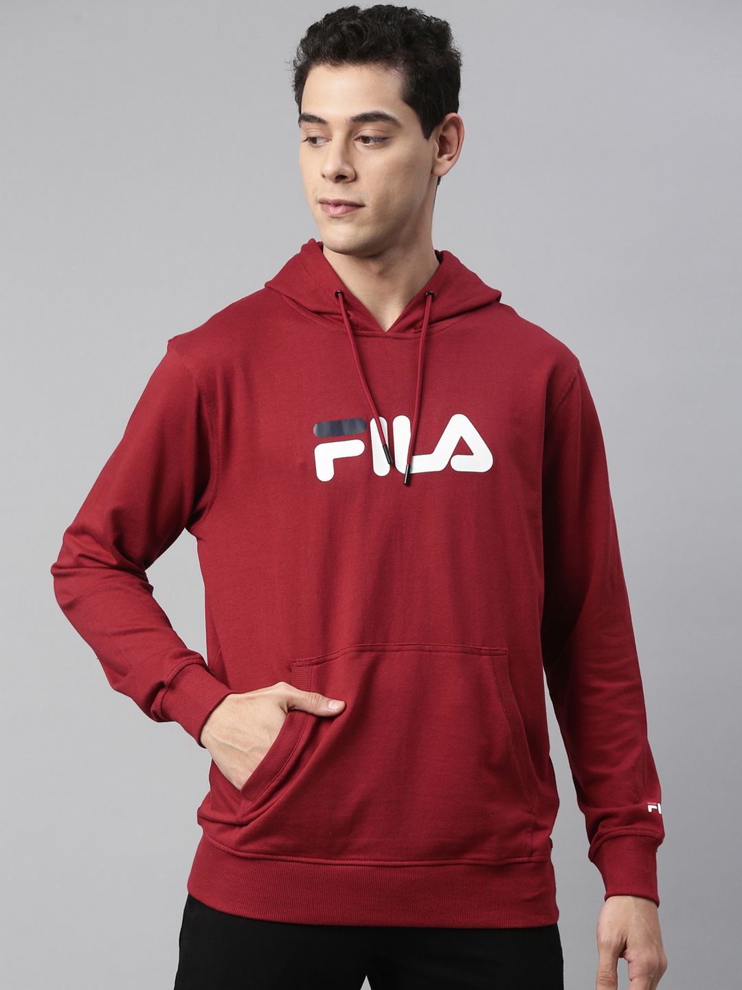  FILA Brand Logo Print HORNBILL Hooded Sweatshirt