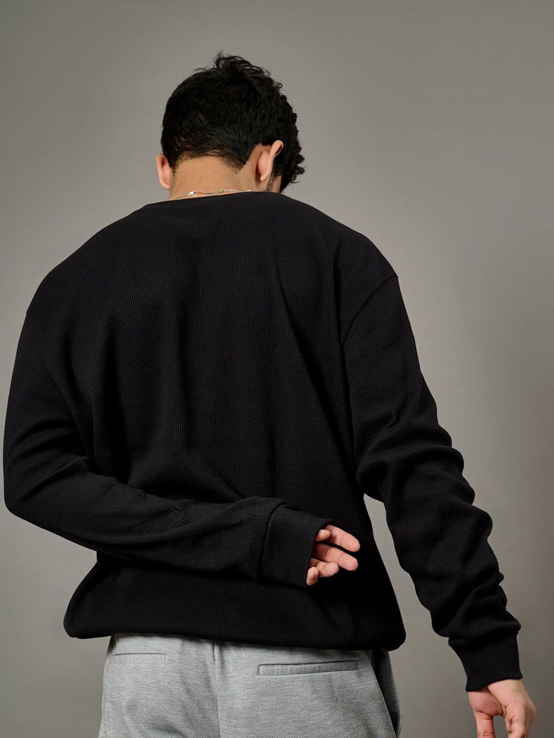  Bonkers Corner Black Round Neck Cotton Sweatshirt