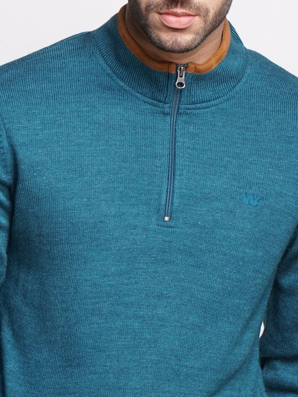  Wildcraft Men Teal Acrylic Sweatshirt