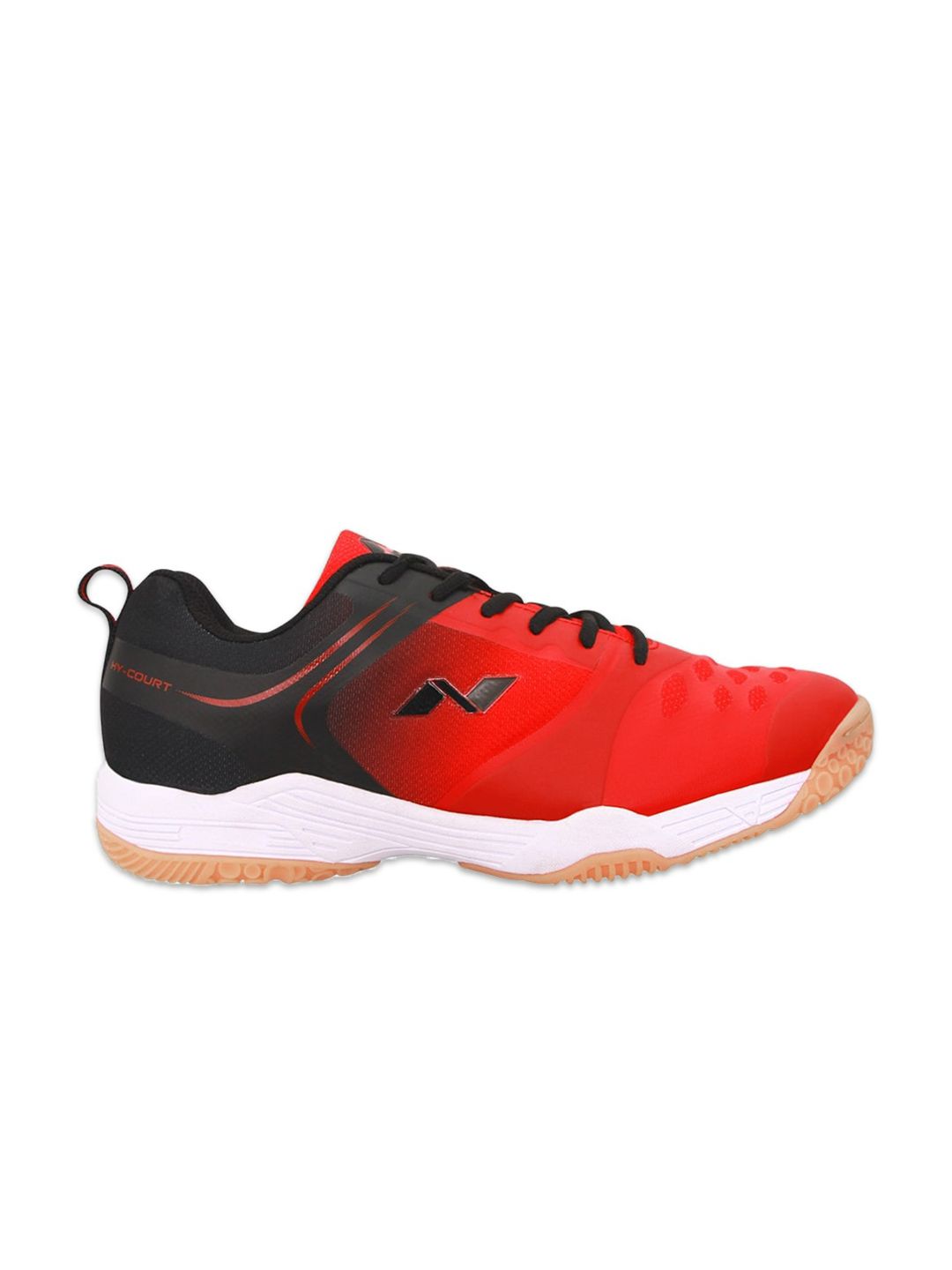  NIVIA Men Red Mesh Badminton Non-Marking Shoes
