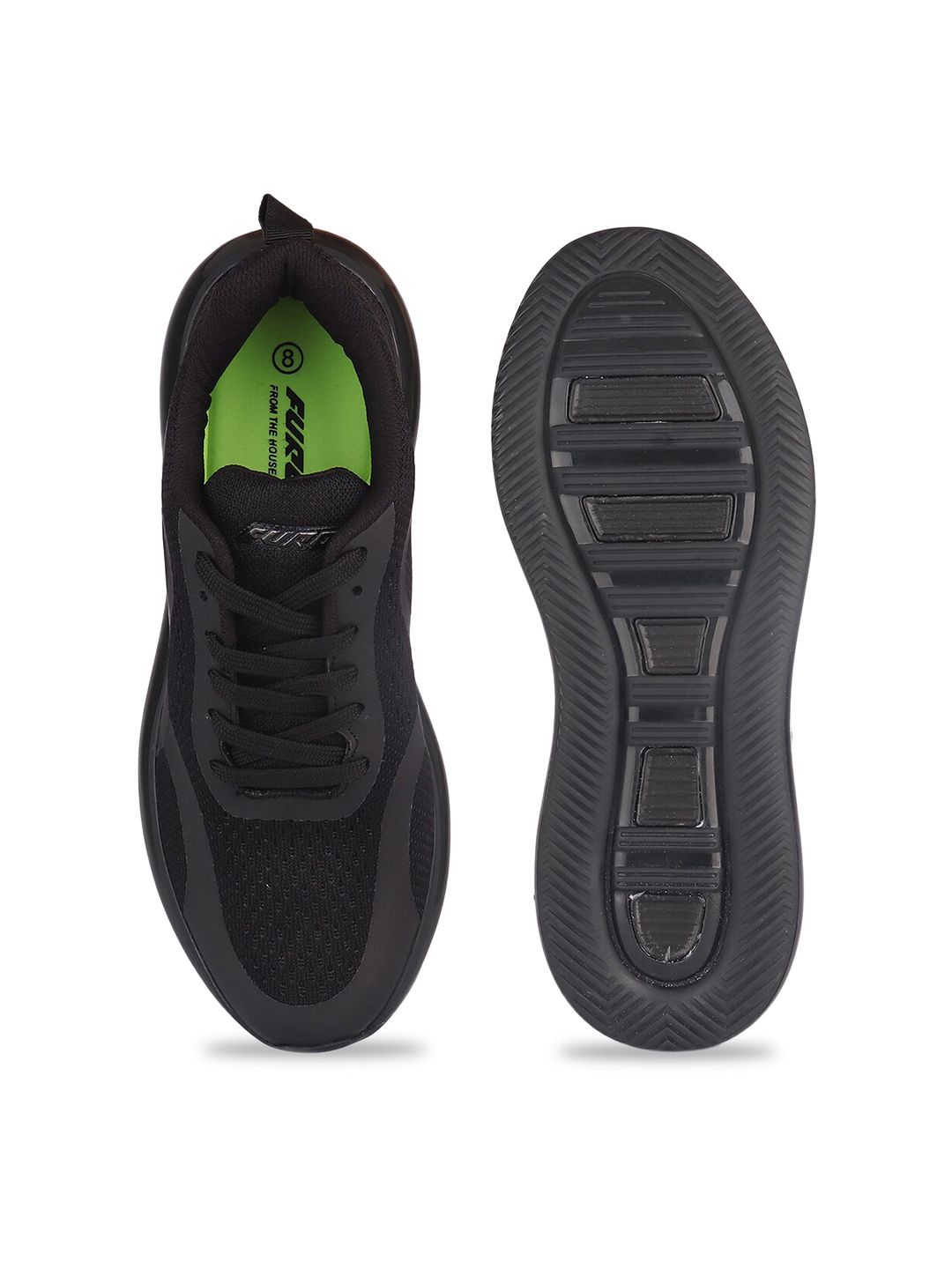  FURO By Red Chief Men Black Mesh Running Shoes FNF8 001