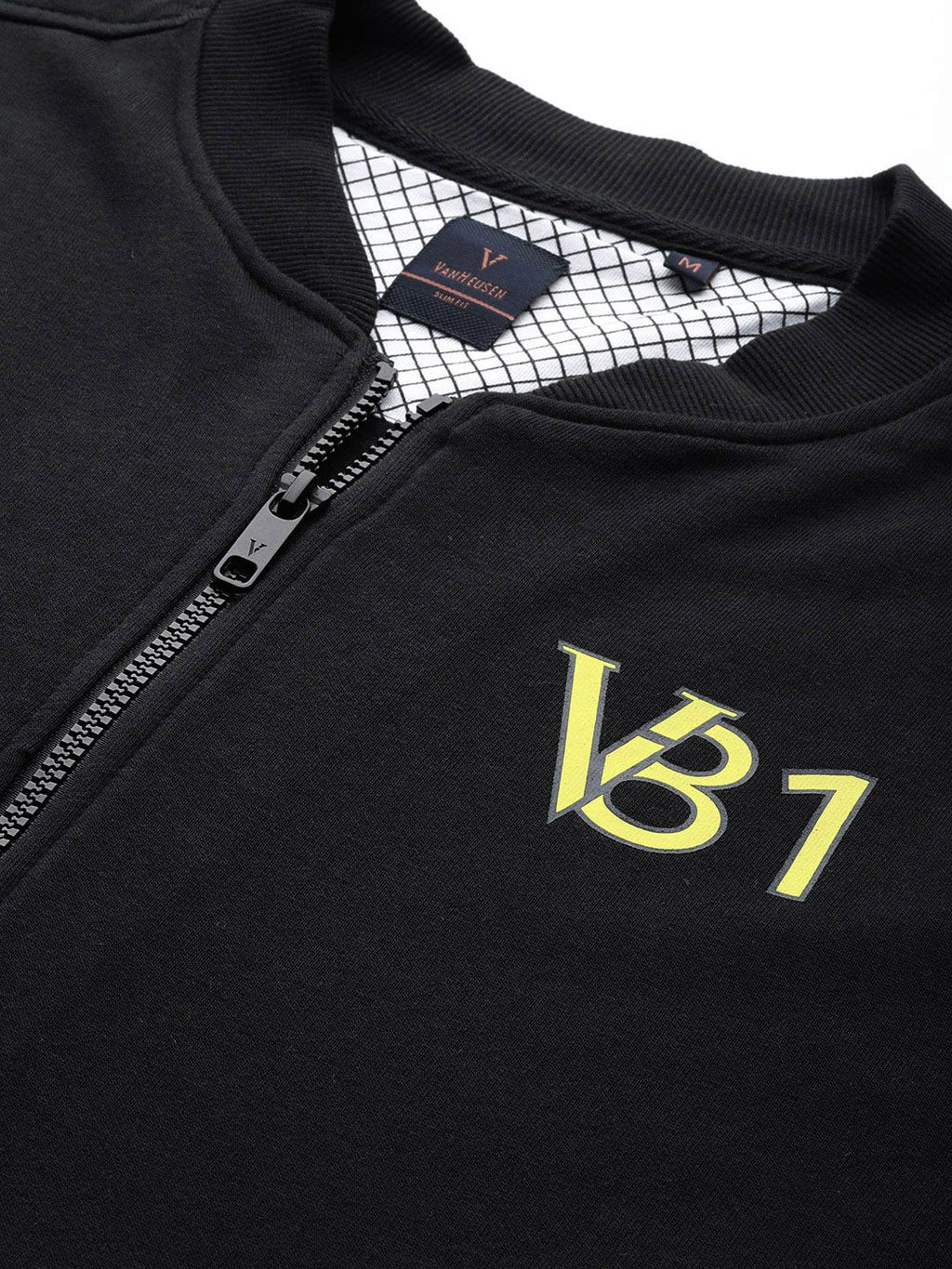  Van Heusen Men Black Solid Sweatshirt