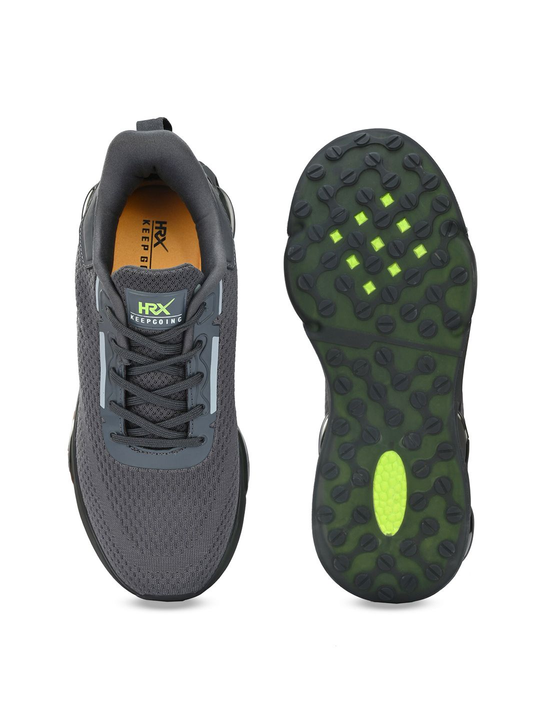  HRX By Hrithik Roshan Men Grey Lace-Up Walking Shoes