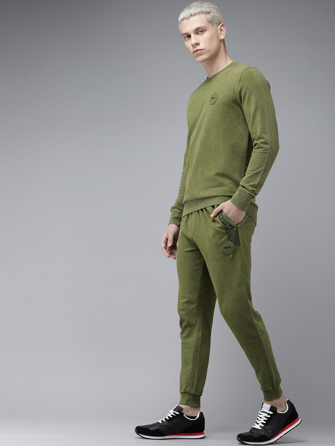  THE BEAR HOUSE Ardor Edition Men Washed Pure Cotton Tracksuit