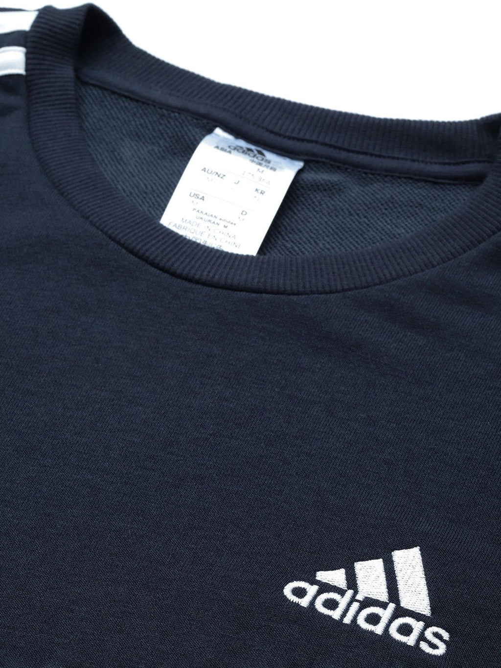  ADIDAS Men Navy Blue 3-Striped FT Sweatshirt