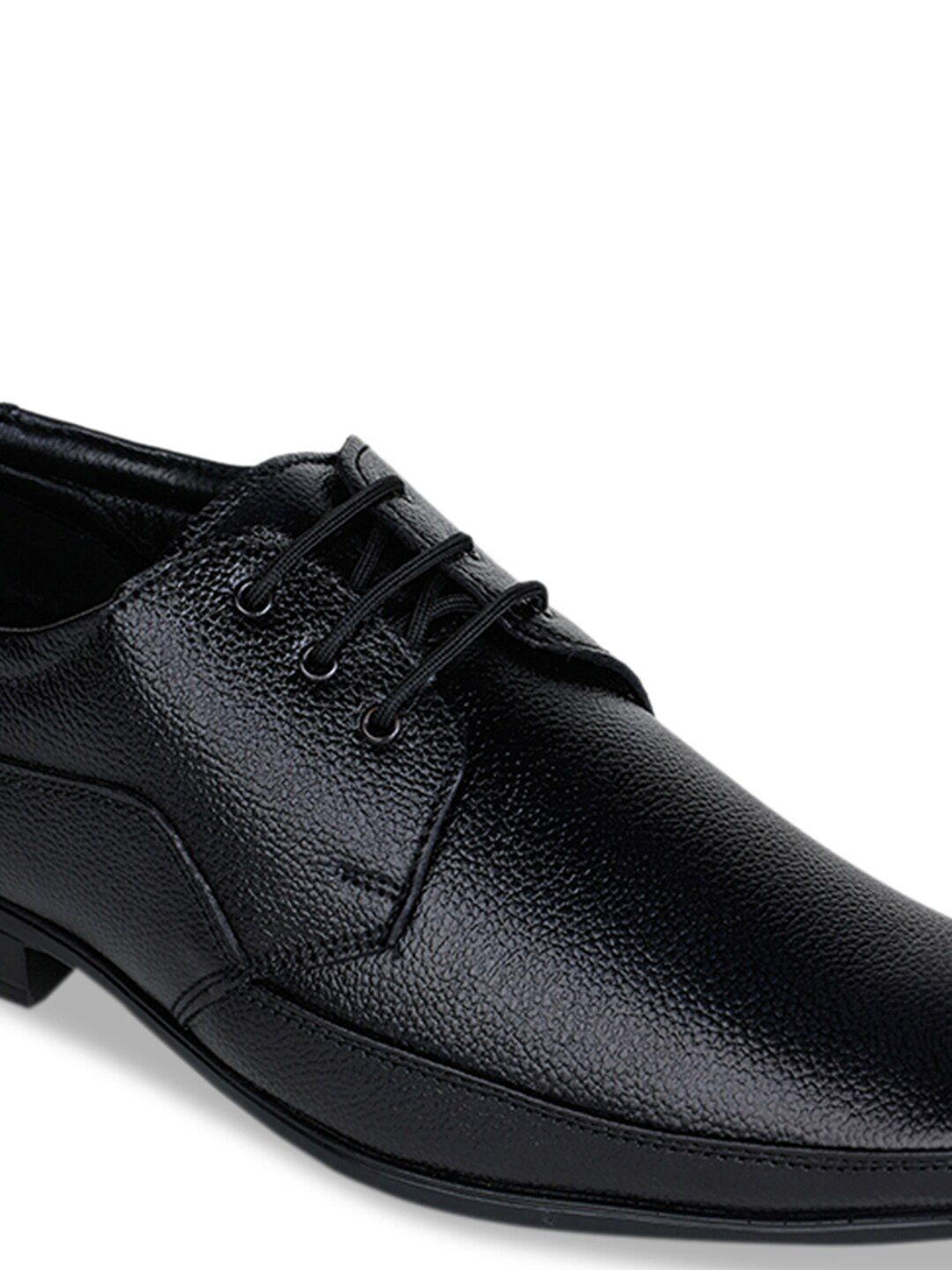 Liberty Men Black Textured Leather Formal Derbys