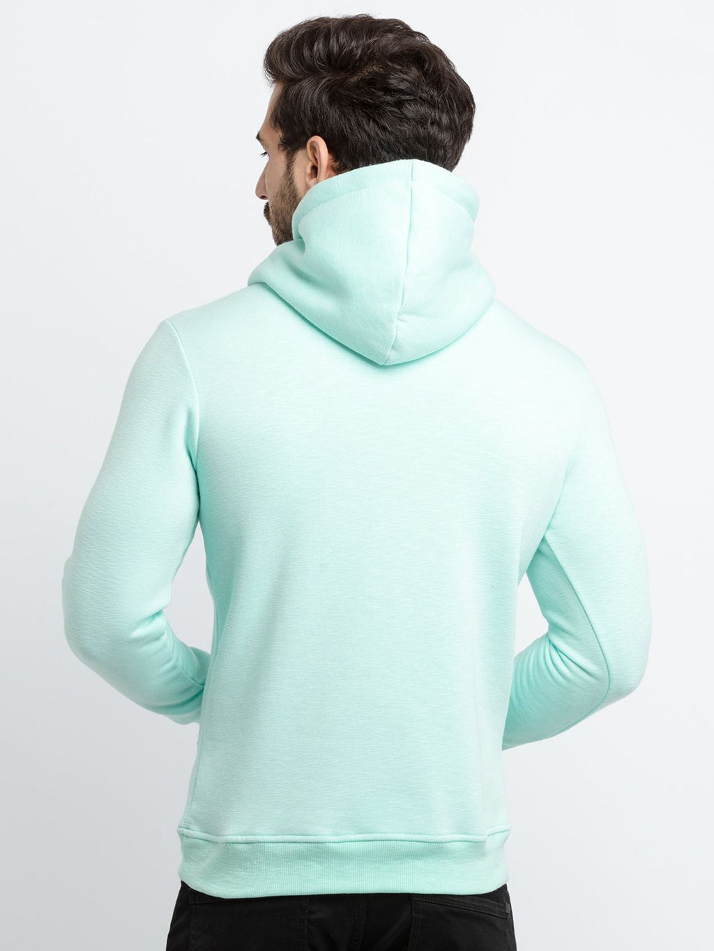 Status Quo Men Green Printed Cotton Sweatshirt