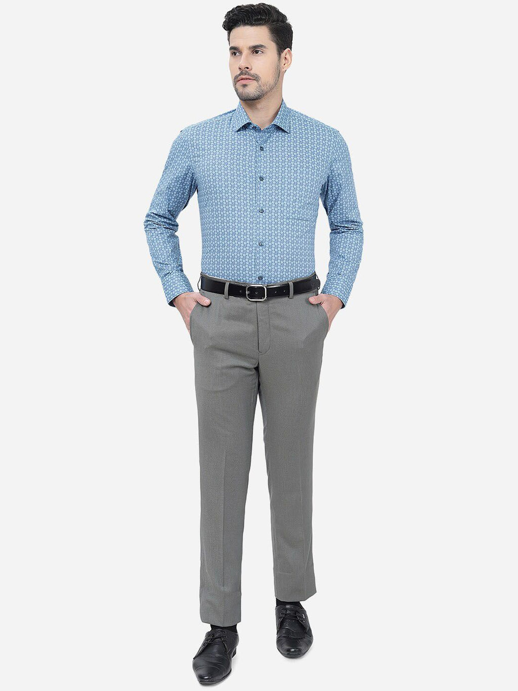  METAL Men Slim Fit Formal Trousers