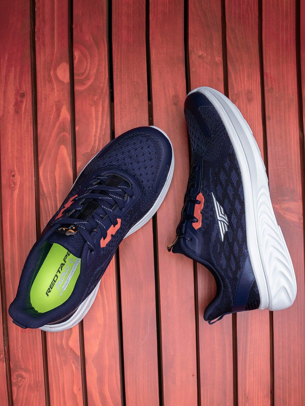  Red Tape Men Navy Blue Textile Walking Shoes