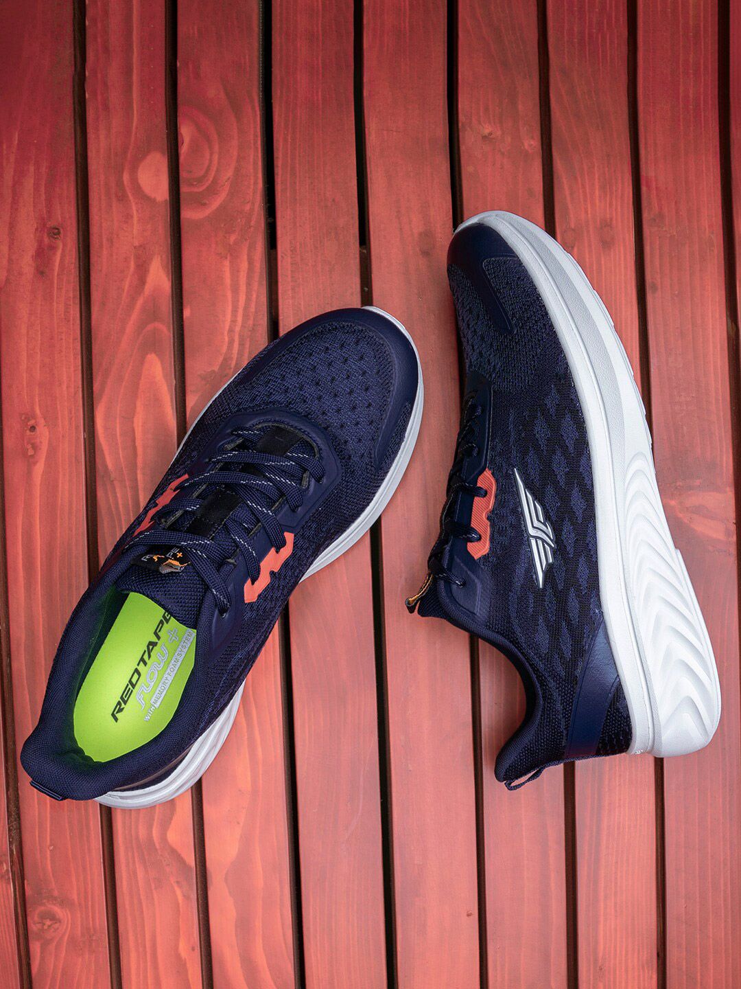  Red Tape Men Navy Blue Textile Walking Shoes