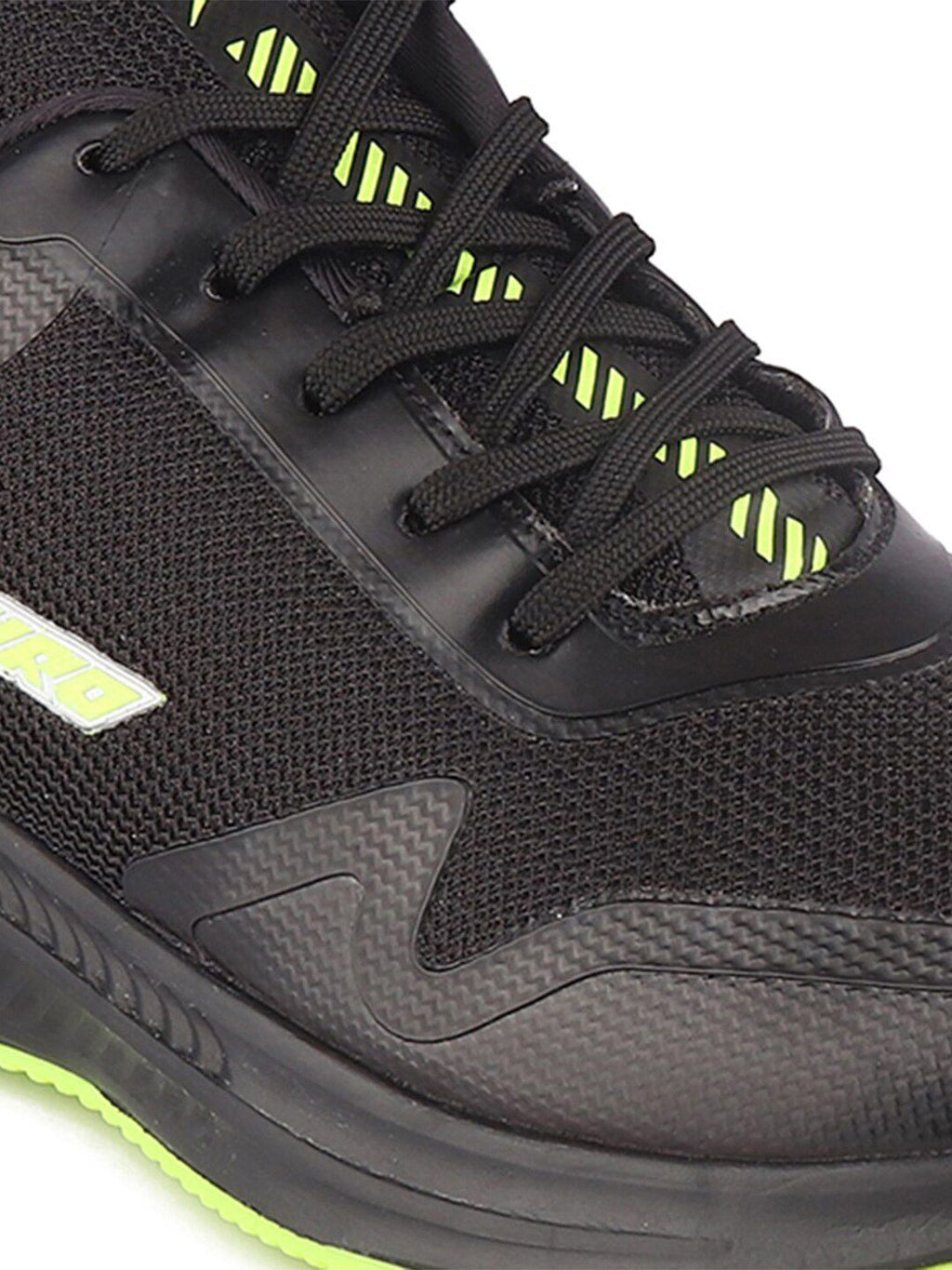  FURO By Red Chief Men Black Mesh Running Shoes