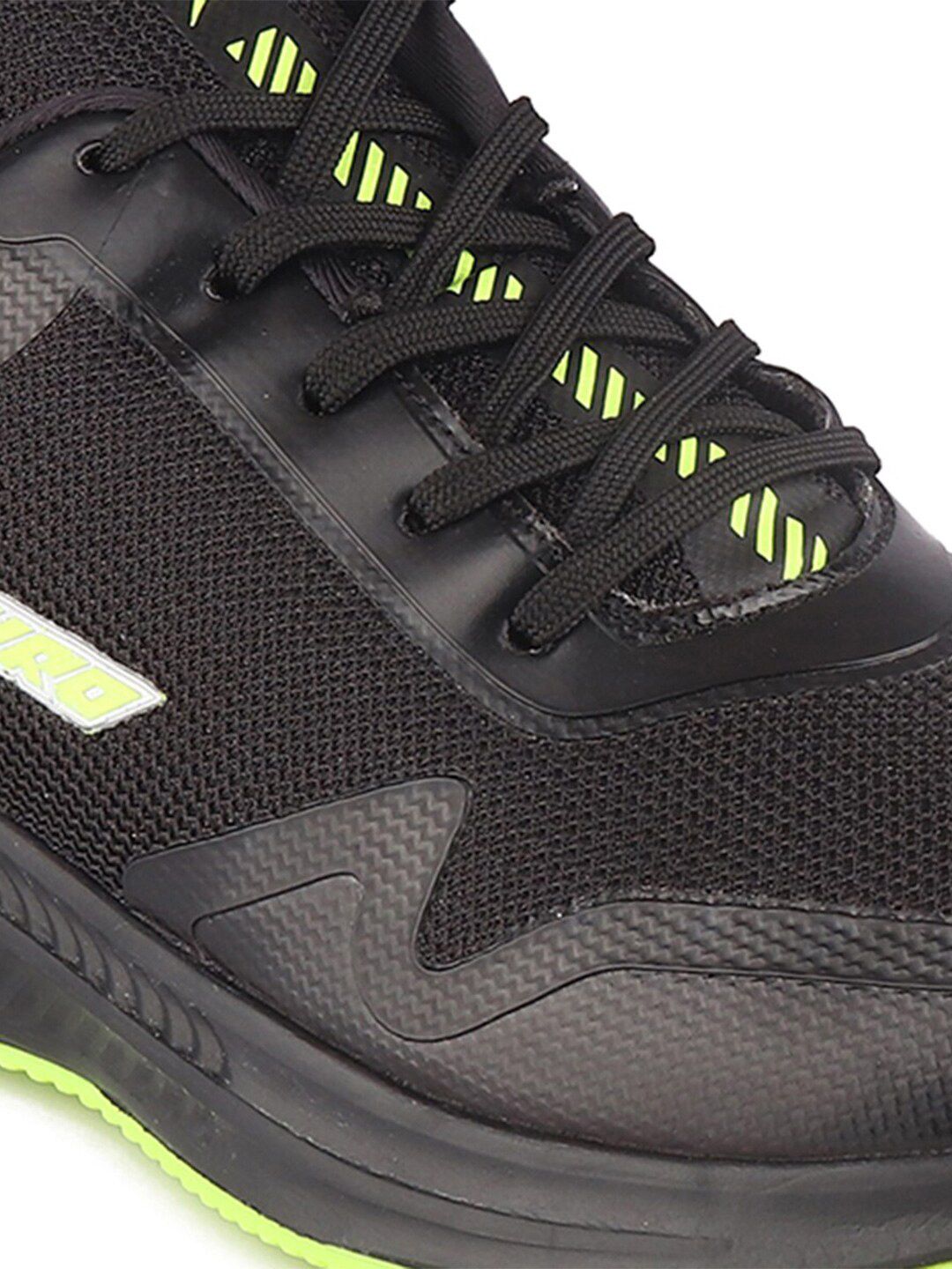  FURO By Red Chief Men Black Mesh Running Shoes