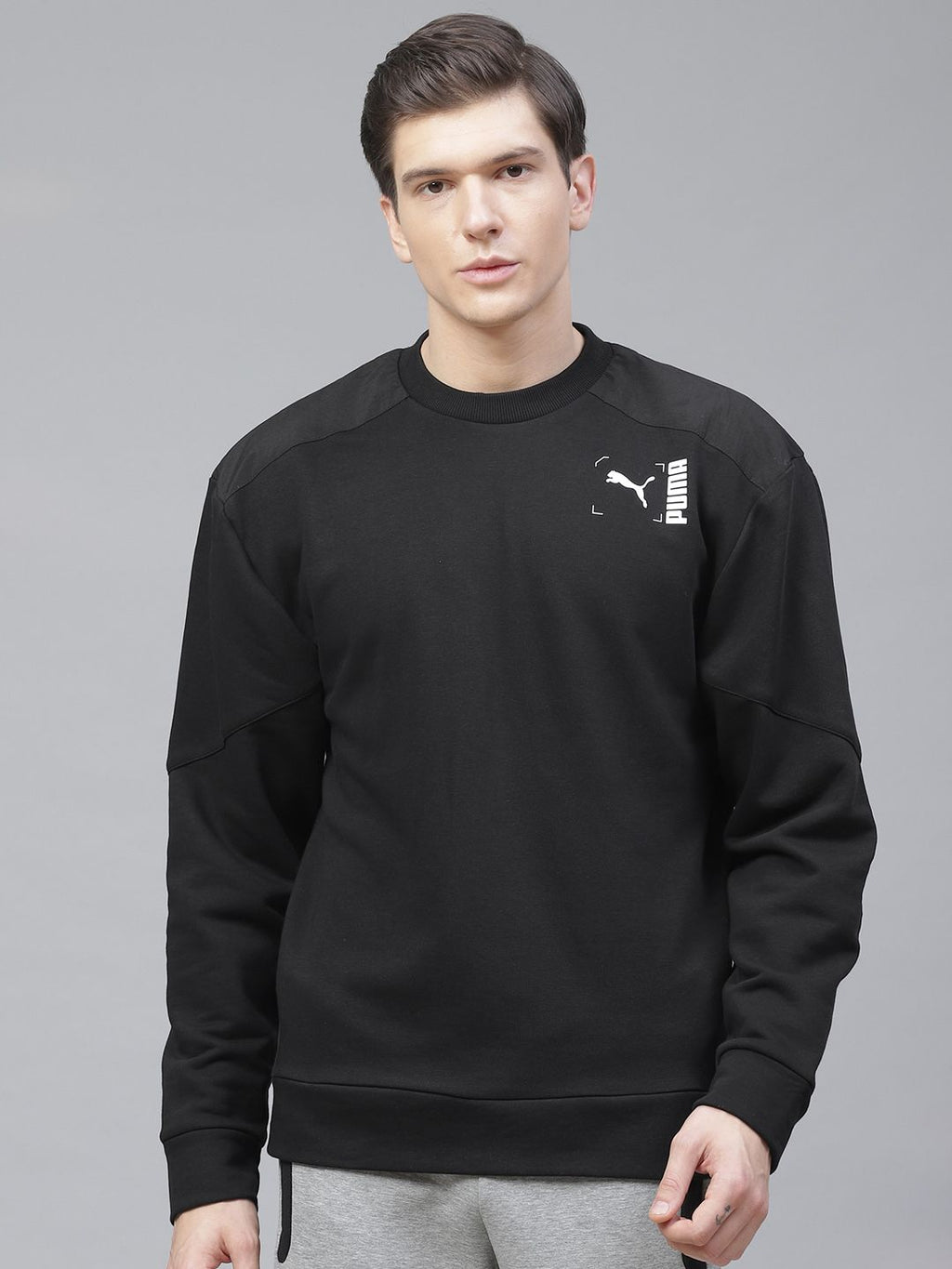  Puma Men Black NU-TILITY Crew Sweatshirt
