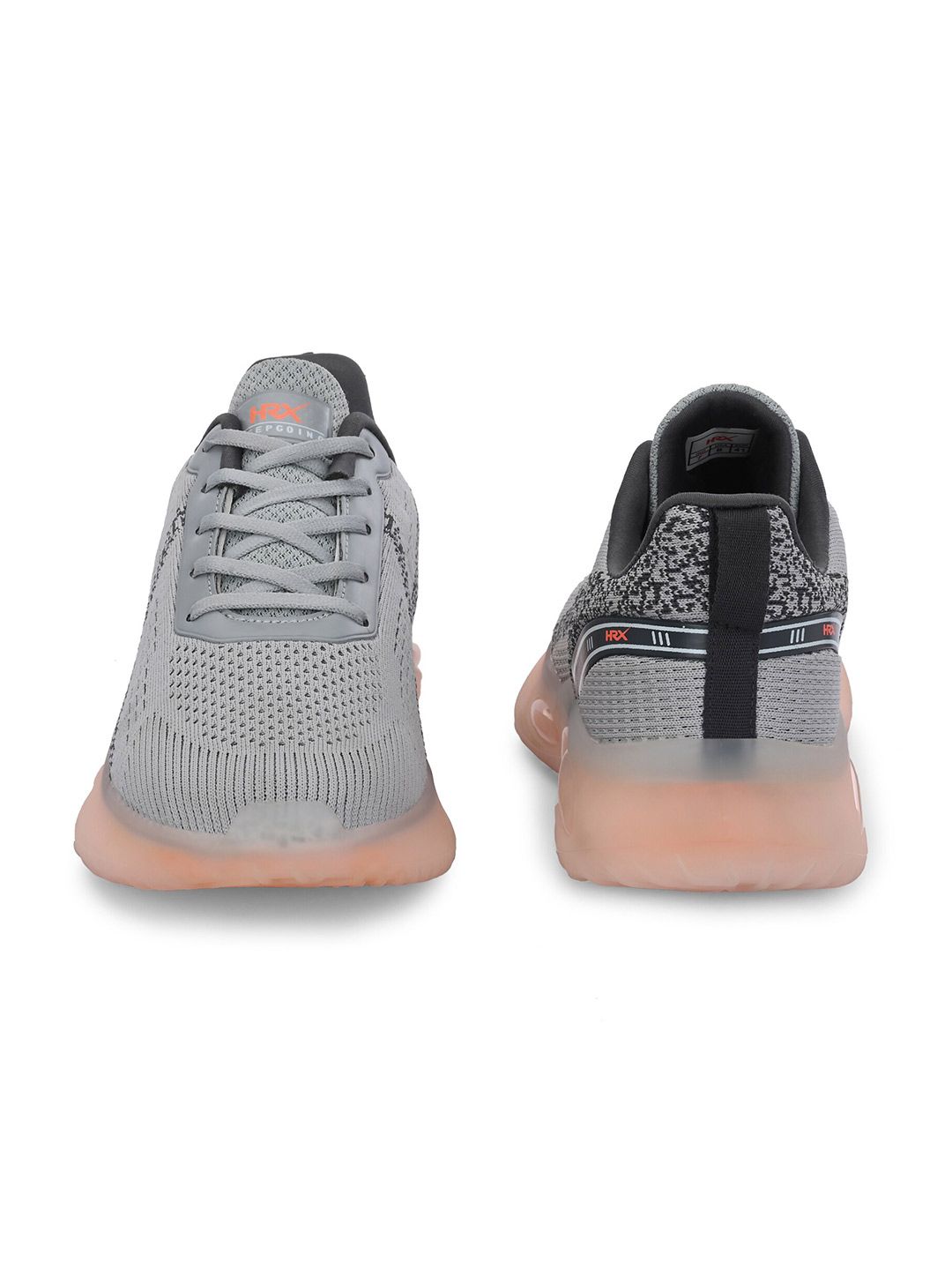  HRX By Hrithik Roshan Men Grey & Peach Coloured Mesh Walking Shoes