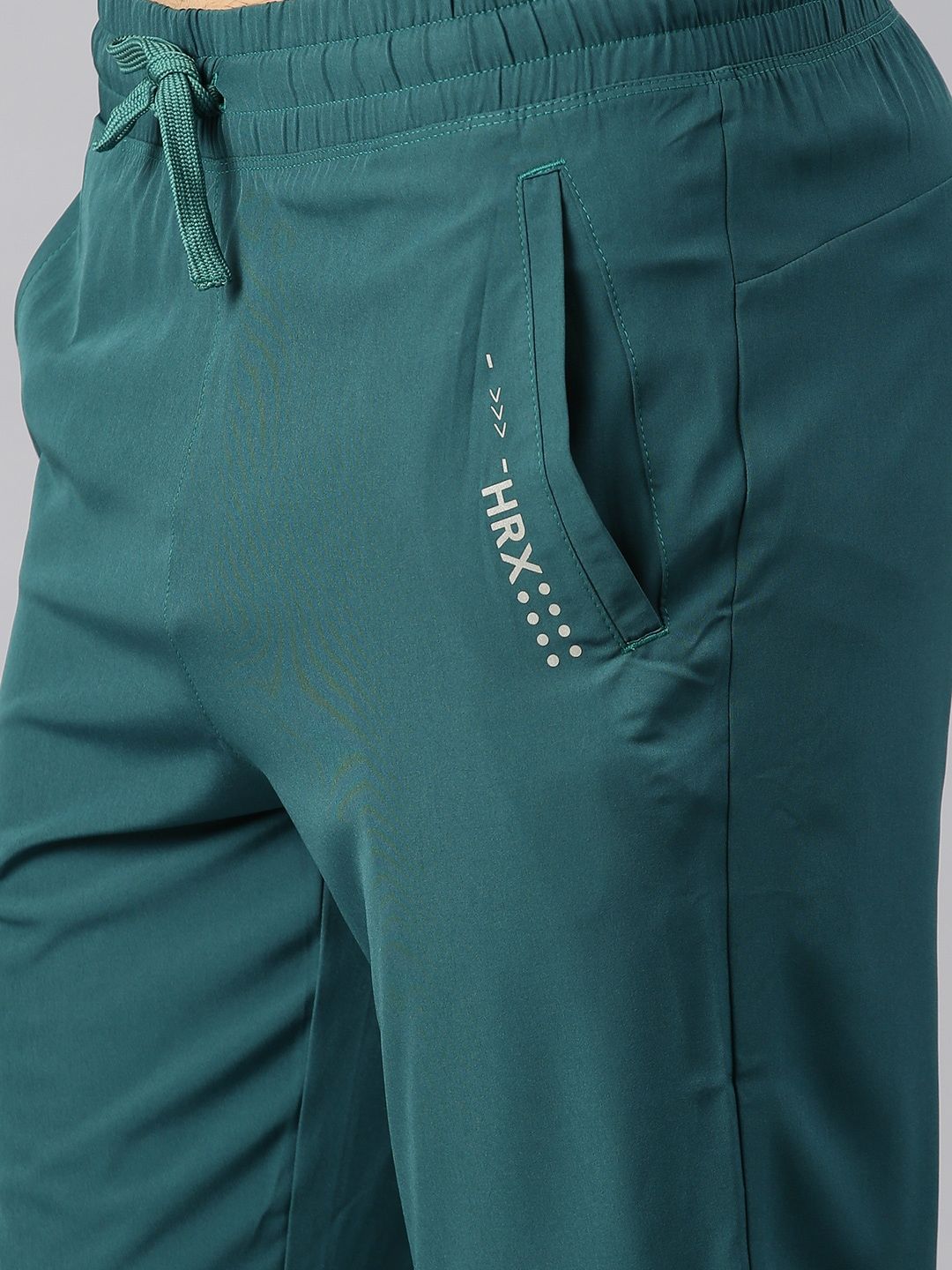  HRX By Hrithik Roshan Active Men Teal Green Solid Rapid-Dry Track Pants