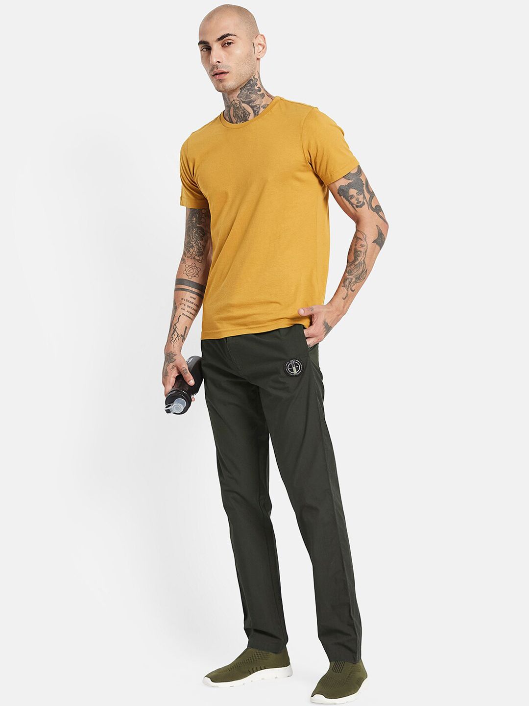  Octave Men Mid-Rise Cotton Training Track Pants