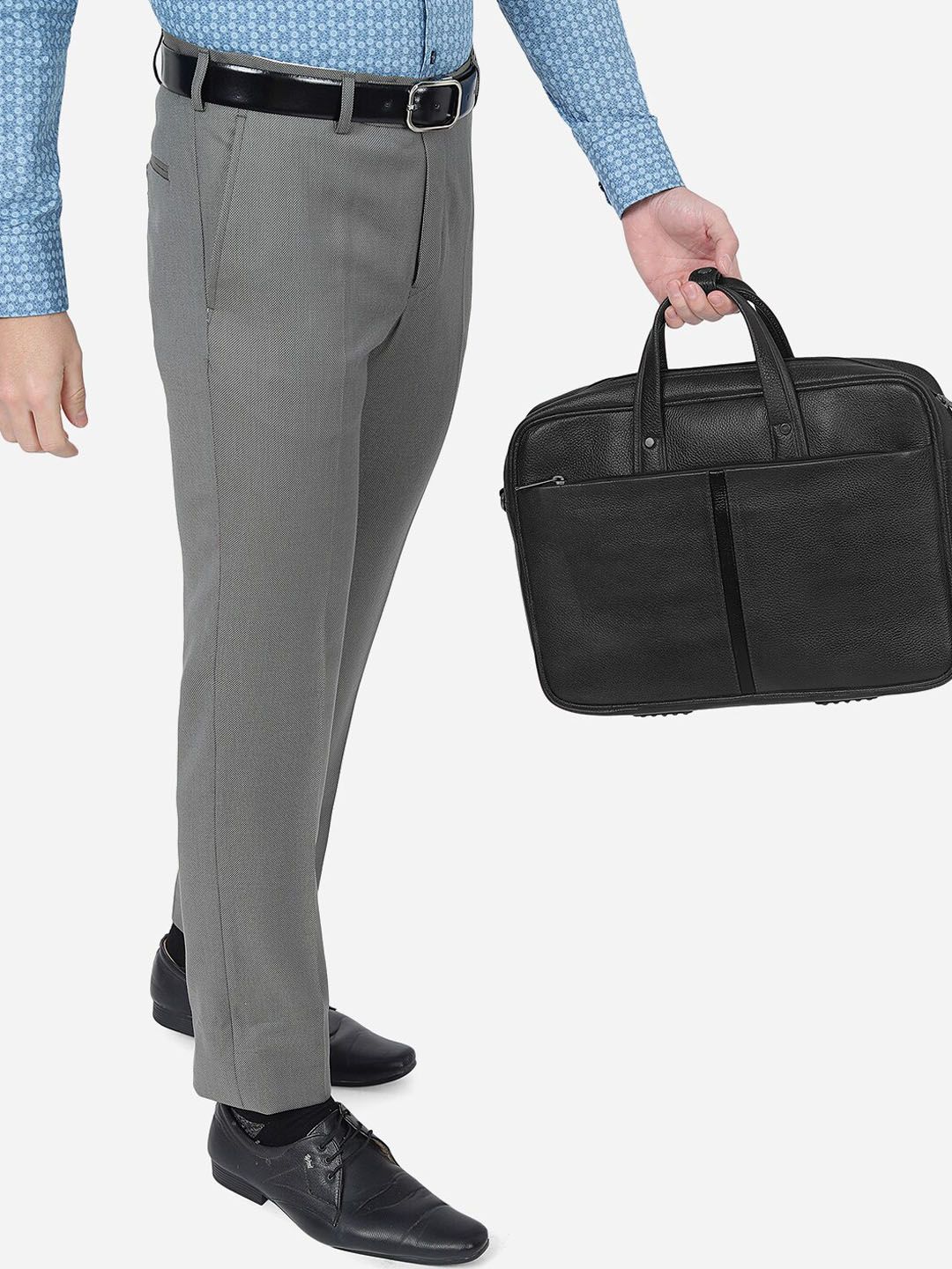  METAL Men Slim Fit Formal Trousers