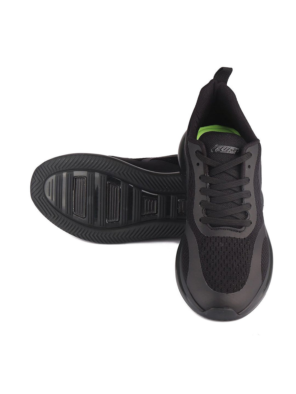  FURO By Red Chief Men Black Mesh Running Shoes FNF8 001