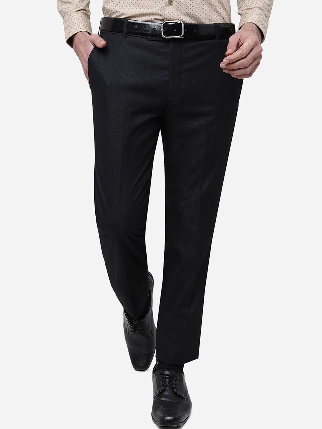  METAL Men Slim Fit Mid-Rise Formal Trousers