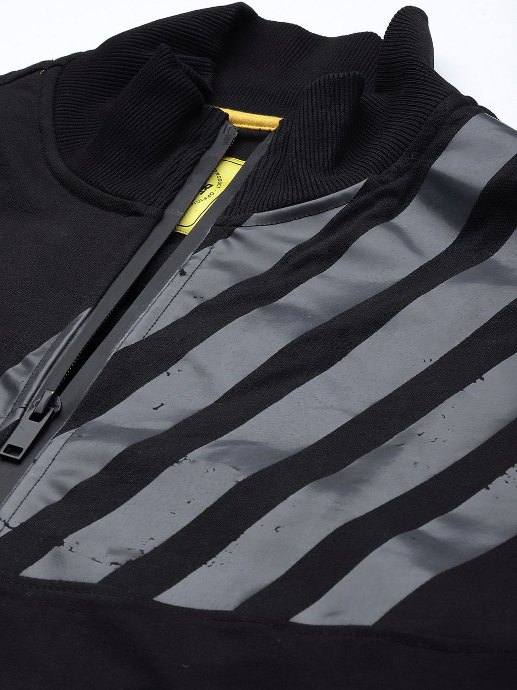  Ducati Men Black Striped Sweatshirt
