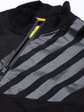  Ducati Men Black Striped Sweatshirt