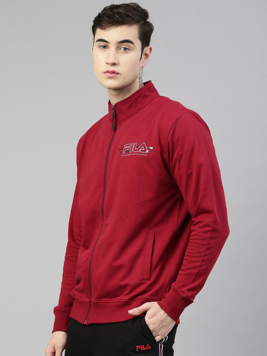  FILA Men Red Printed Kasper Sweatshirt