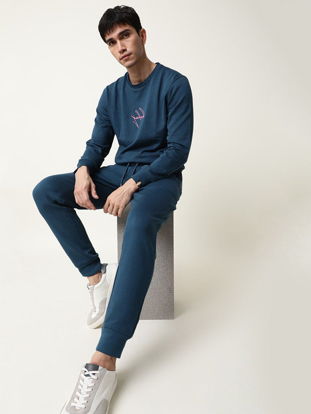  RARE RABBIT Men Turquoise Blue Sweatshirt