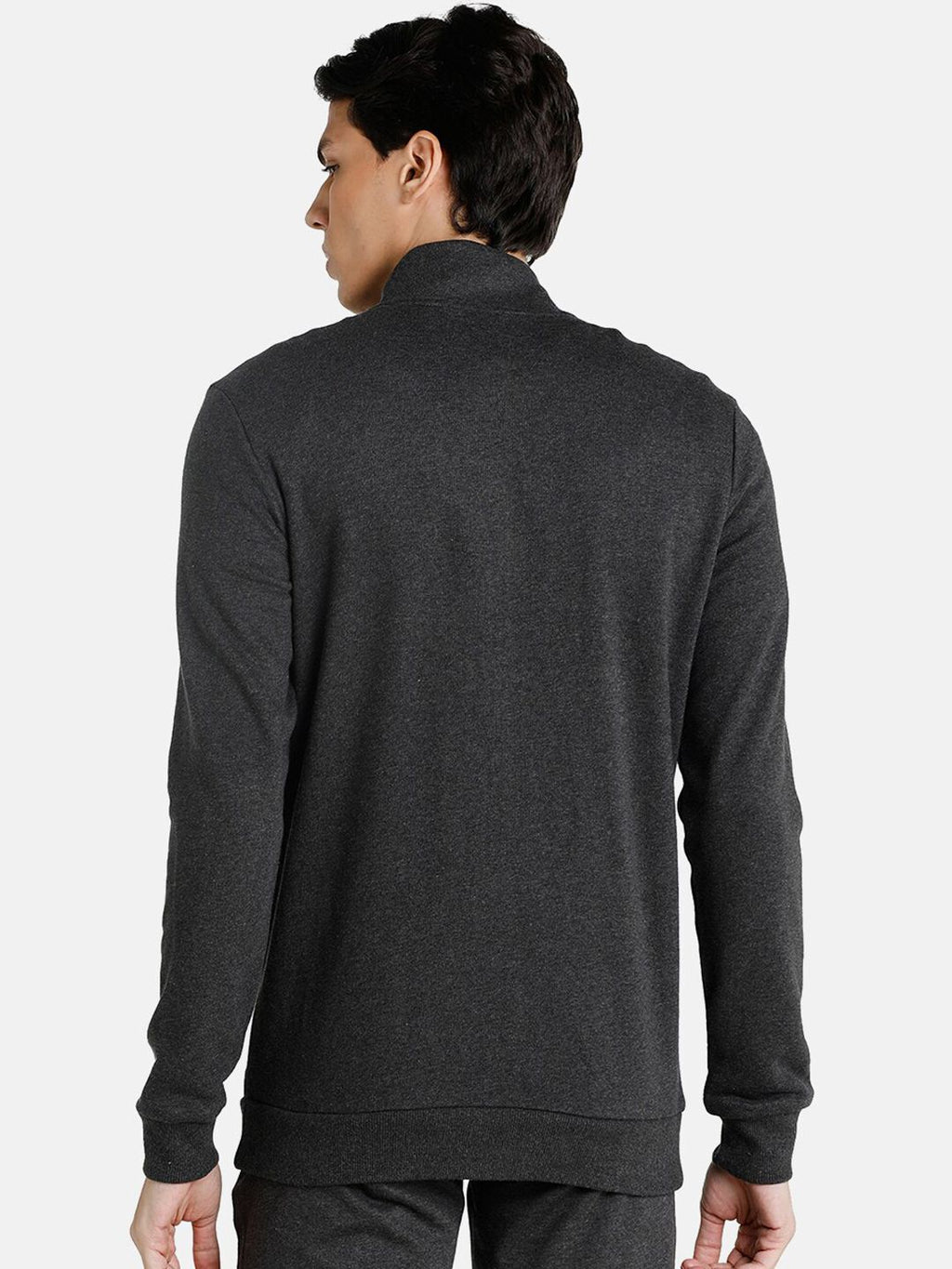  Puma Men Slim Fit Solid Brand Logo Sweatshirt