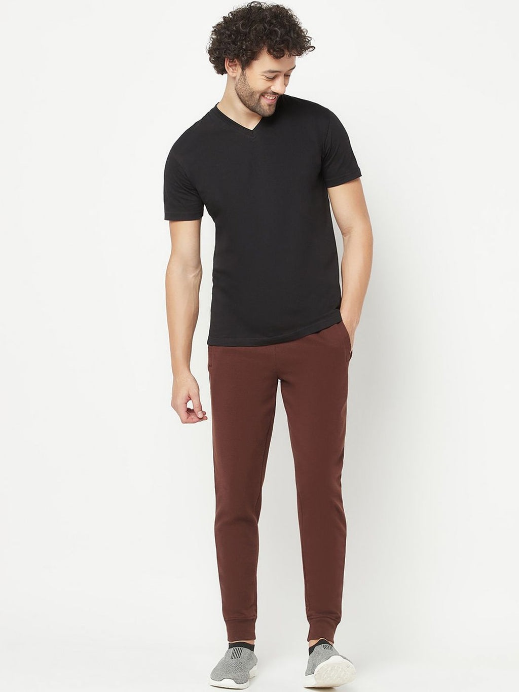  THE DAILY OUTFITS Men Slim Fit Pure Cotton Joggers