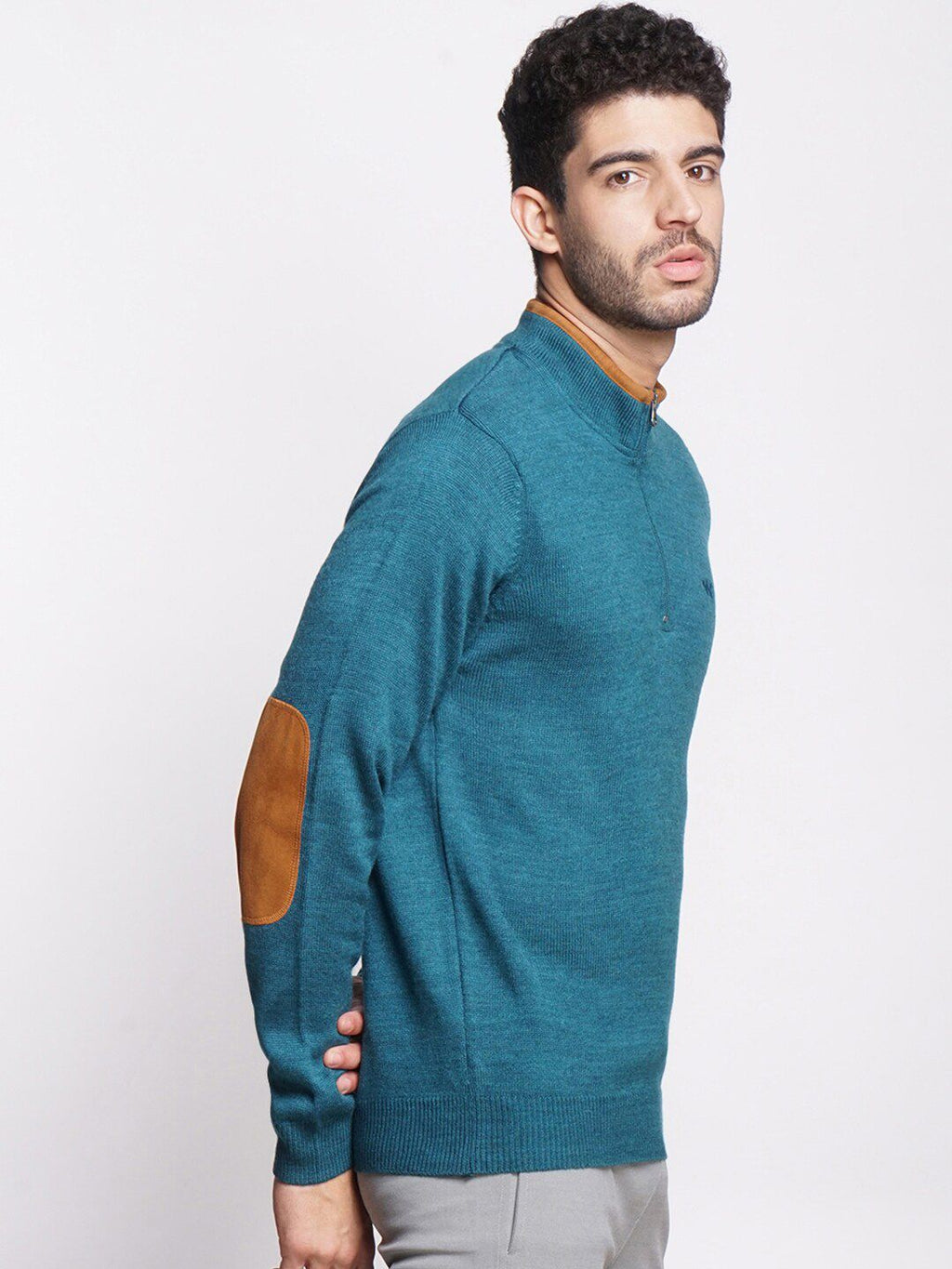  Wildcraft Men Teal Acrylic Sweatshirt